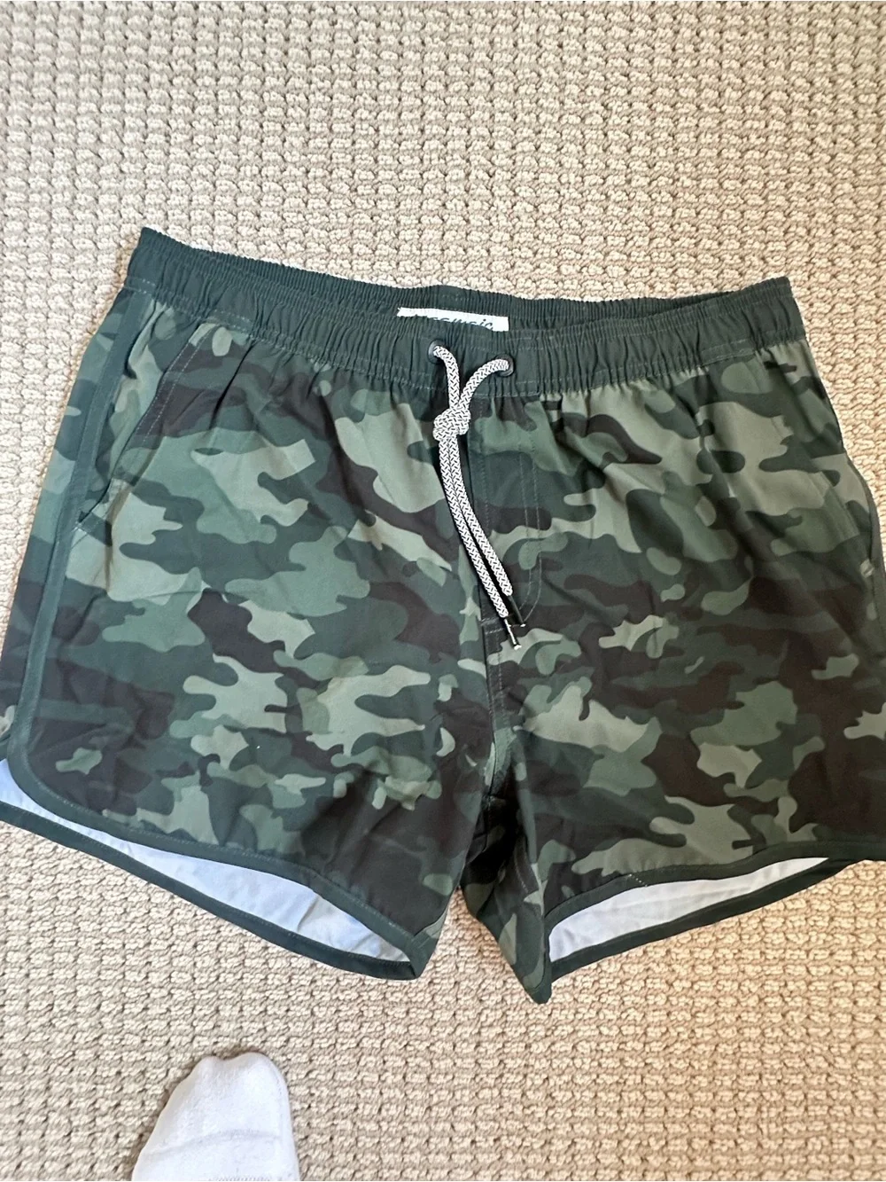 Men's Camouflage Swim Trunks - Green Camo